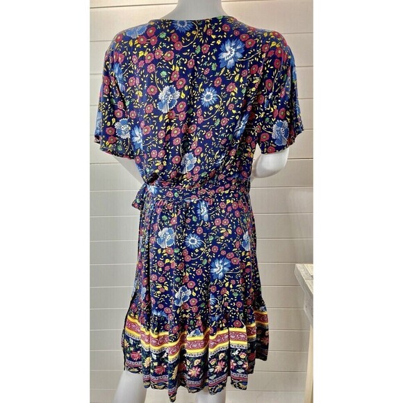 Zesica Cottagecore Bohemian Floral Print Wrap Around Dress Sz XL - Picture 6 of 14